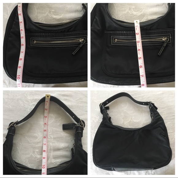 Authentic rare Coach black nylon shoulder bag EUC! - Picture 2 of 5